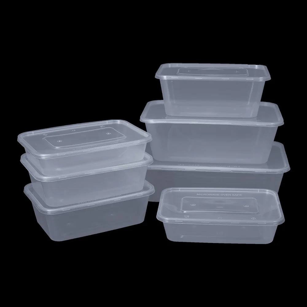 Various Capacity Specifications Disposable Rectangular Plastic Storage Various Food Containers