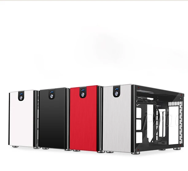 Корпус компьютера портативный мини ITX материнская плата металлический корпус ПК Поддержка SFX источник питания прозрачная акриловая боковая панель желтая
