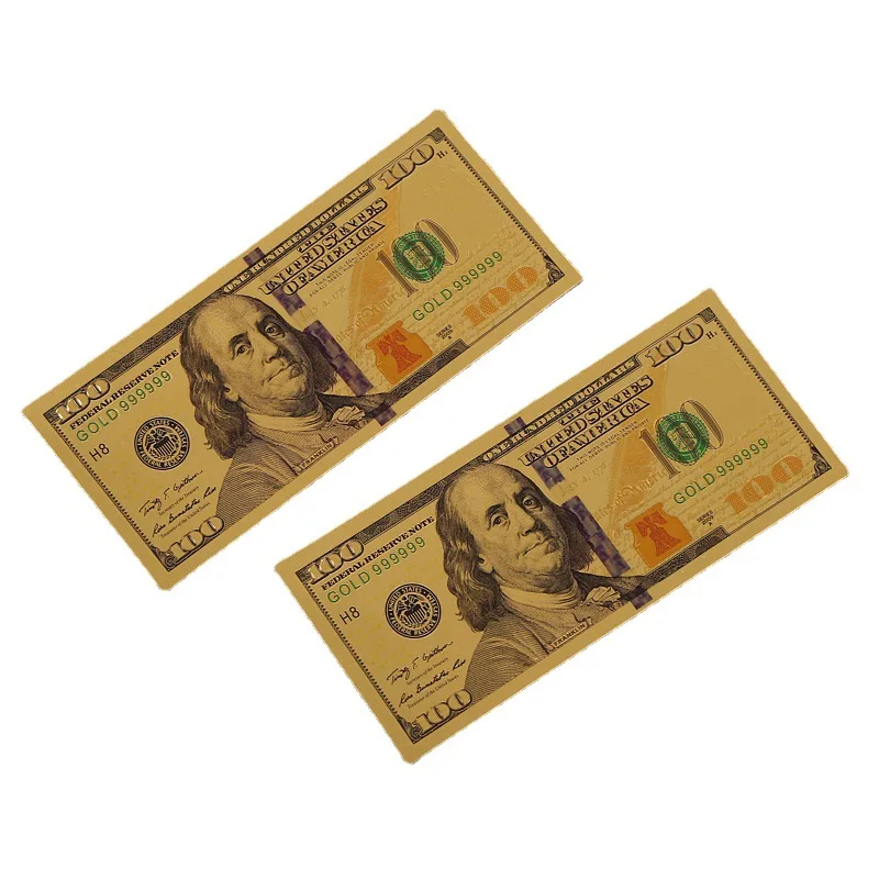 24k Gold Foil Plated Usd Bills Filming Euro Canadian Custom Australian English British Pound Prop Money