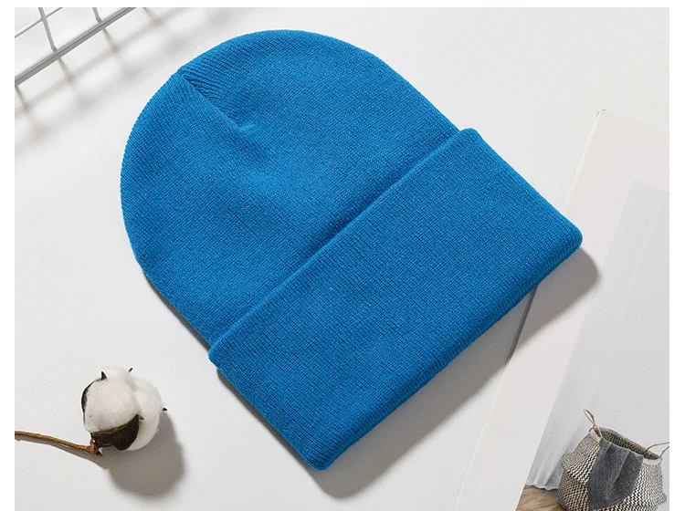 Wholesale Custom Logo Winter Hip-Hop Unisex Lettering Cap Men Women Wool Hat Embroidered Knitted Fisherman Beanie Hats