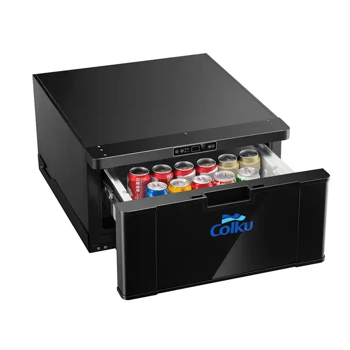 DC 12V 24V Fast Cooling 40W Built in Car Fridge Drawer Refrigerator with GMCC Compressor for Truck