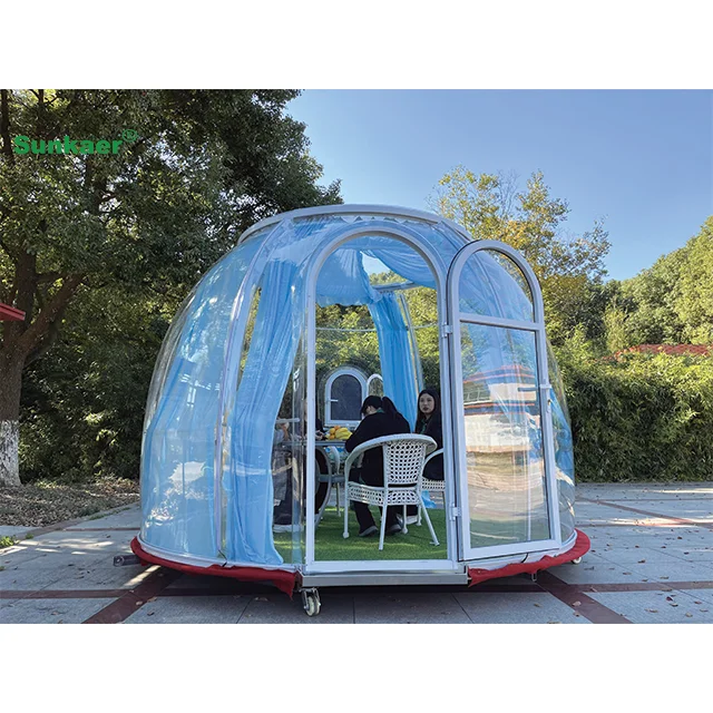 Quick Shipment Dome Tent Transparent PC Polycarbonate Outdoor Transparent Dome House Prefab Hotel Room for Hotels