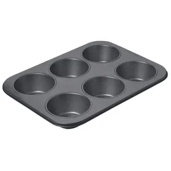6-cup Non-stick Muffin pan 6 cup pressed carbon steel Muffin tray non stick bakeware