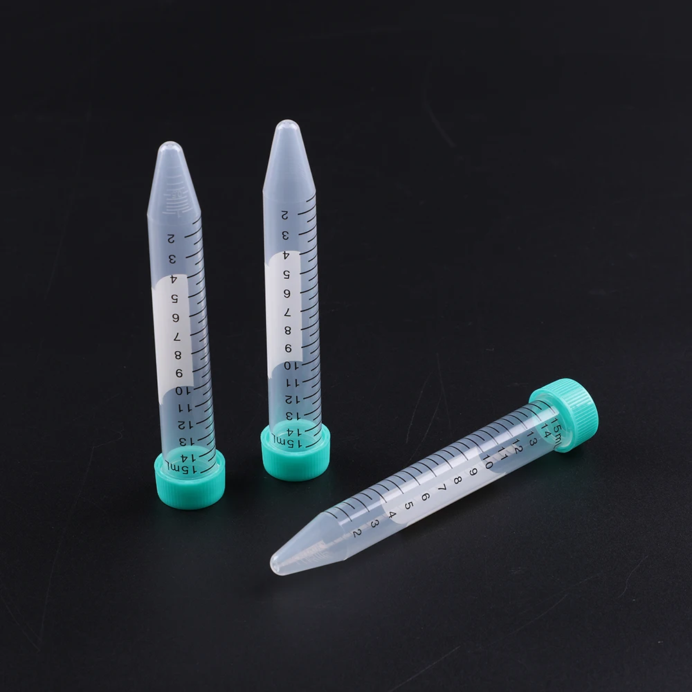 Laboratory Leak Proof Plastic Rna Dna Free Sterile Clear 15ml 50Ml Centrifuge Tubes With Screw Hat