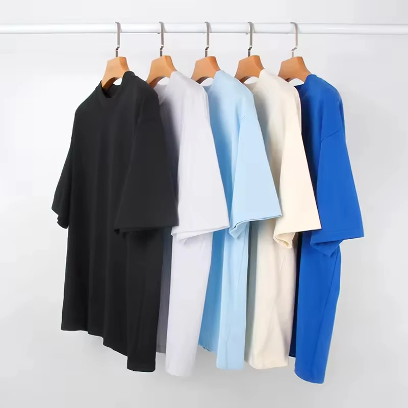 High quality blank 100% cotton streetwear tshirt oversized drop shoulder t-shirt heavy weight custom t shirt for men