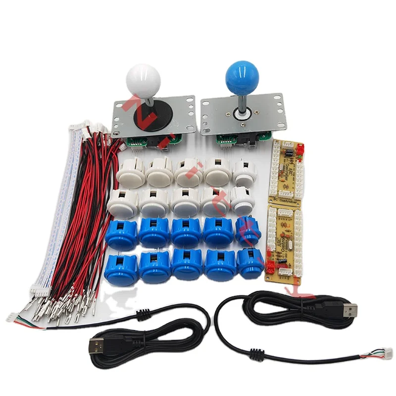 2 игрока копия SANWA Аркада DIY Kit Нулевая задержка USB Настольная игра контроллер Джойстик кодировщик к ПК Raspberry Pi BSF 30 кнопок
