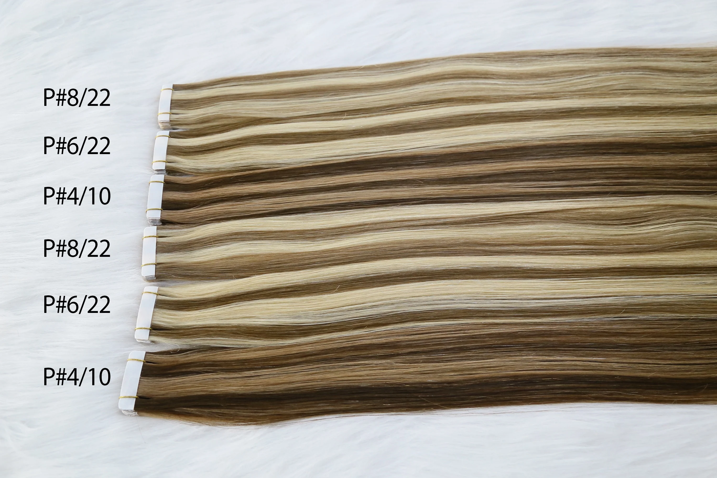 Wholesale  Top Quality Brazilian  Cuticle Virgin Remy Hair  Piano Colors Tape In Hair For Luxury Brand