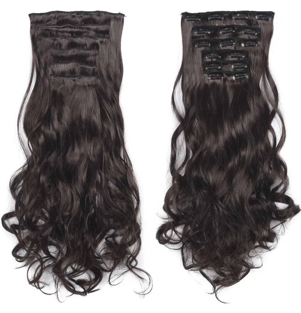 fast shipping ready to ship hair 6 piece 16 clips receiving hair wigs