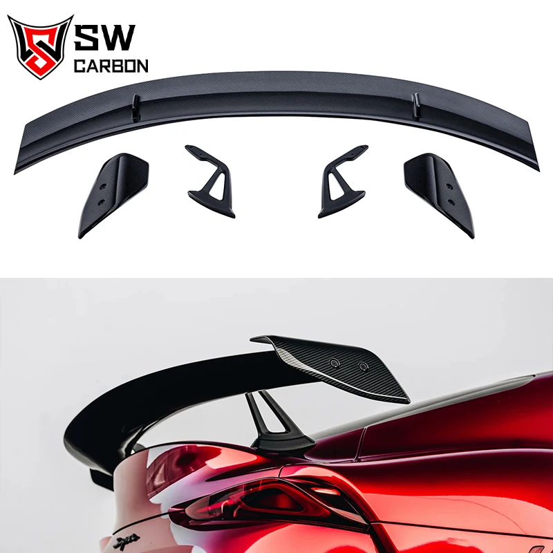 Carbon Fiber Suora A90 A-D Swan Neck Wing for Toyota GR Supra A90 A91 MK5 Rear Spoiler Trunk Lip Flap Performance Kit