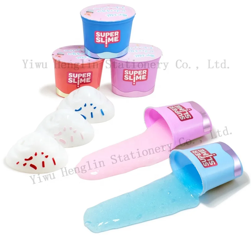 Hot sale colorful rainbow jelly crystal mud kids blow bubble Non-toxic slime putty stress relief squishy soft putty