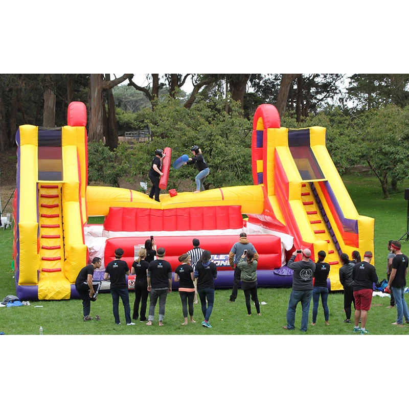 New duel combat gladiator challenge arena jousting sport battle zone inflatable fighting game for adult
