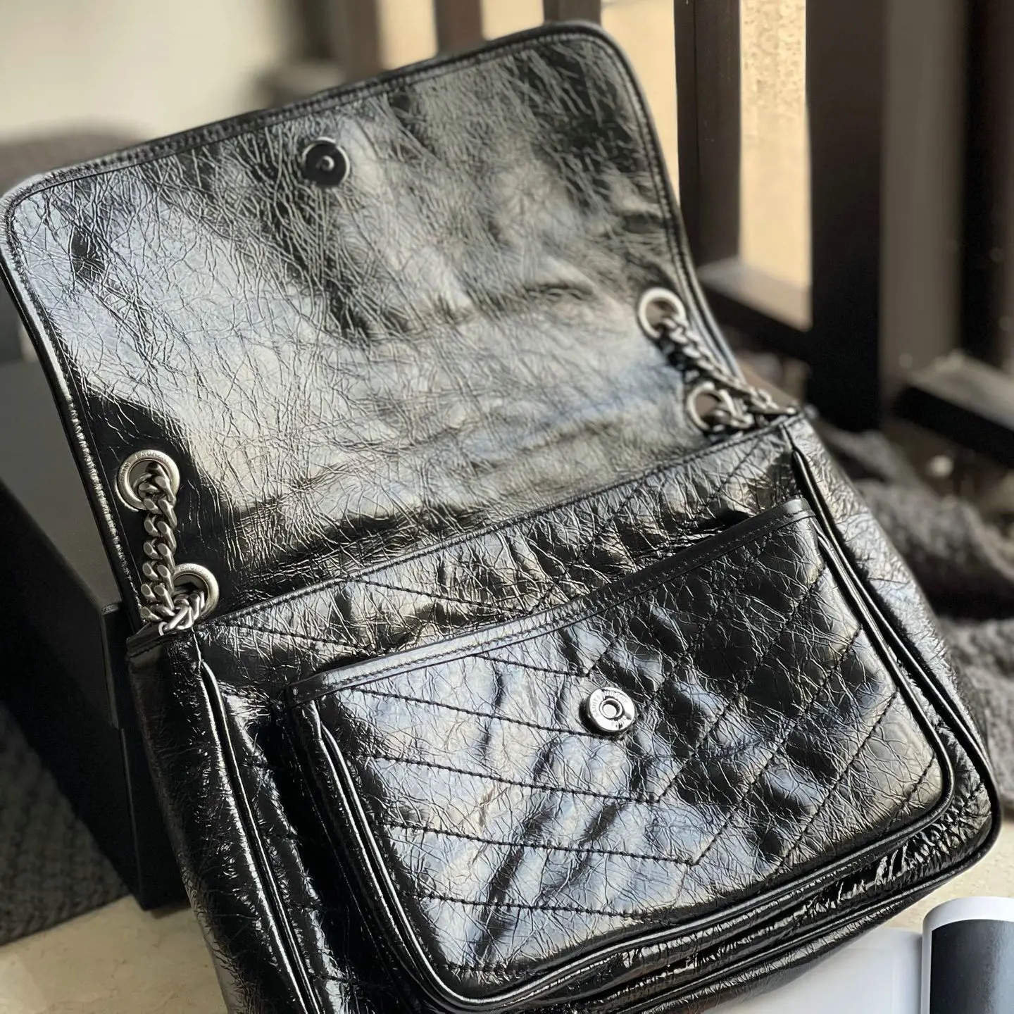 Высококачественная кожаная сумка-почтальонка Ники из масляного воска, большая брендовая сумка от известного бренда, Сумка с диагональными полосками