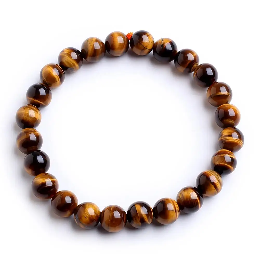 Wholesale Jewelry 19cm 8mm Gemstone Beads Crystal Rock Healing Beaded Stretch Natural Stone Bracelets