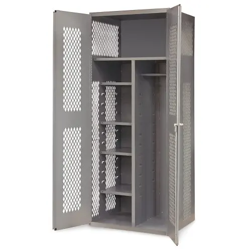 Heavy Duty Double Door Metal Ventilated Military Storage Cabinet (62352672729)