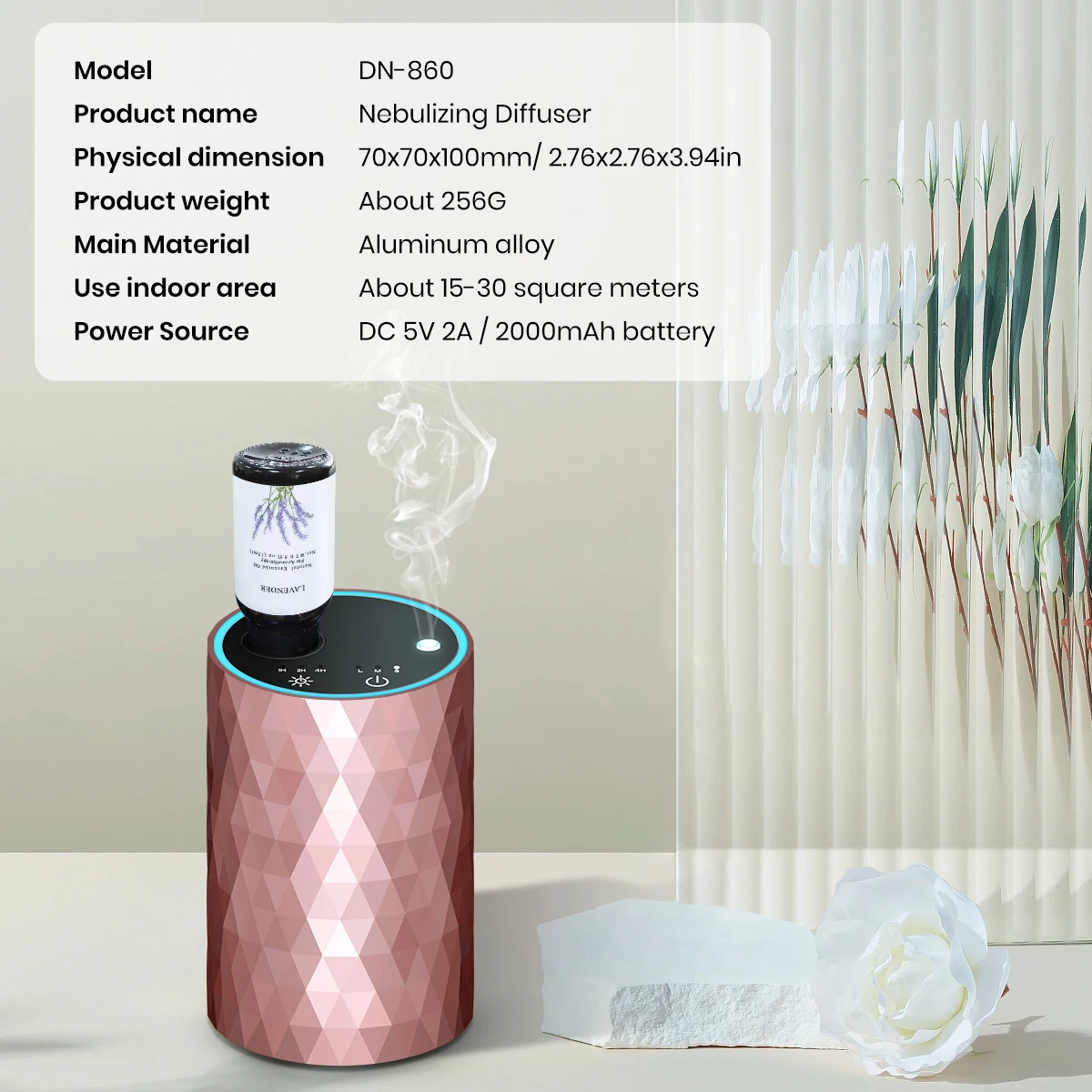 New Home Products 2024 Waterless Diffuser Aluminum Alloy Essential Oil Diffuser Aroma Equipment