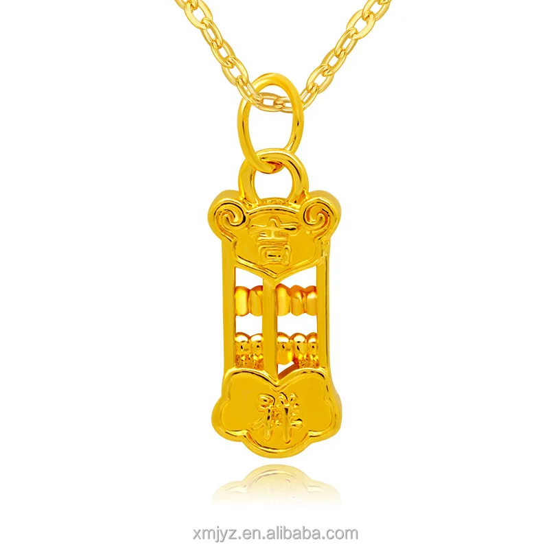 999 из чистого золота счеты 5G цианистый Бесплатная благоприятный желаемое счеты 24K чистое золото 0,2G стандарт подвеска