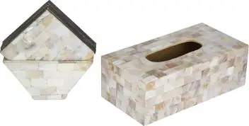 Rectangular Tissue Box From Vietnam with Mother of Pearl Inlay Home Decor Lacquer Cover for Home Use Packed in Carton