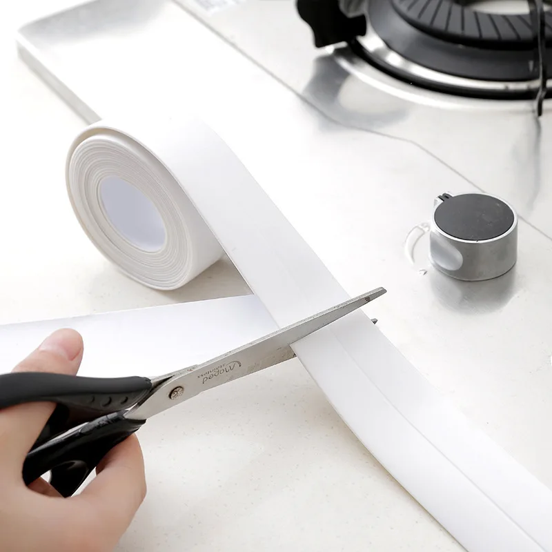 Paper Self-Adhesive Edging Tape PVC Corner Toilet Waterproof Mold Countertop Adhesive Caulk Kitchen Sink Tape For Bathroom