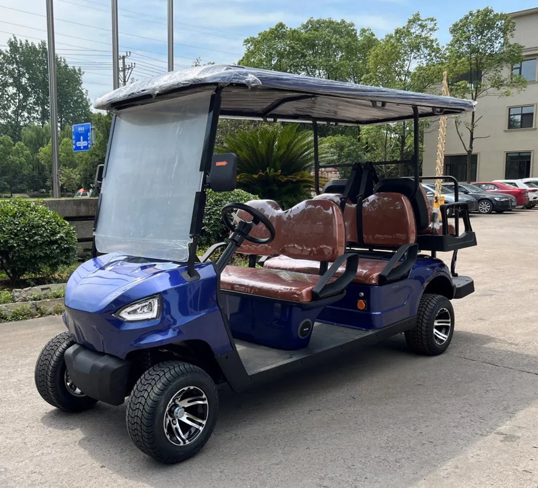 Новая тележка для гольфа с сенсорным экраном 6 пассажиров электрическая или газовая охоты