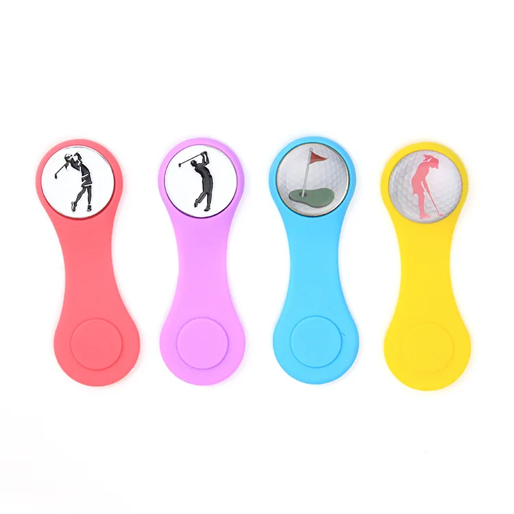 Golf Silicone Cap Clip Magnetic Golf Tag 25Mm Mark Golf Hat Clip Marker Supports Custom Iron Coins
