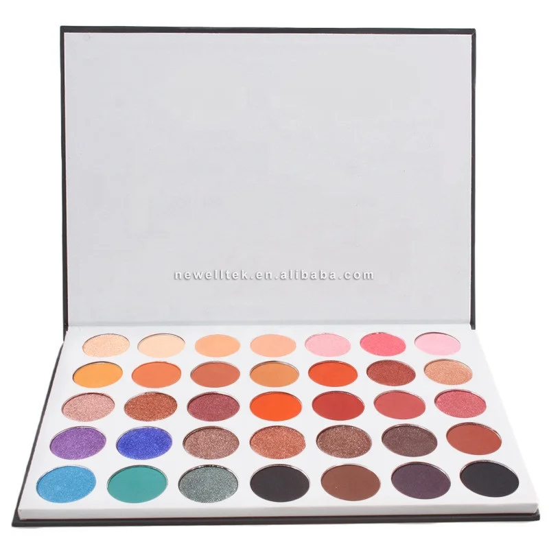 Wholesale Loose Mineral 35 Colors Mixed Eyeshadow Cosmetics Makeup Private Label Shimmer Eyeshadow Palette