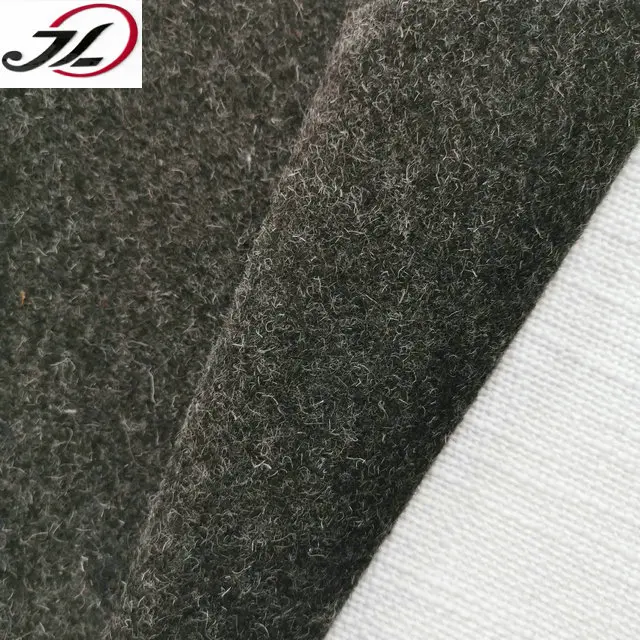 New fashion plain cashmere poly wool blend tweed woolen coating fabric