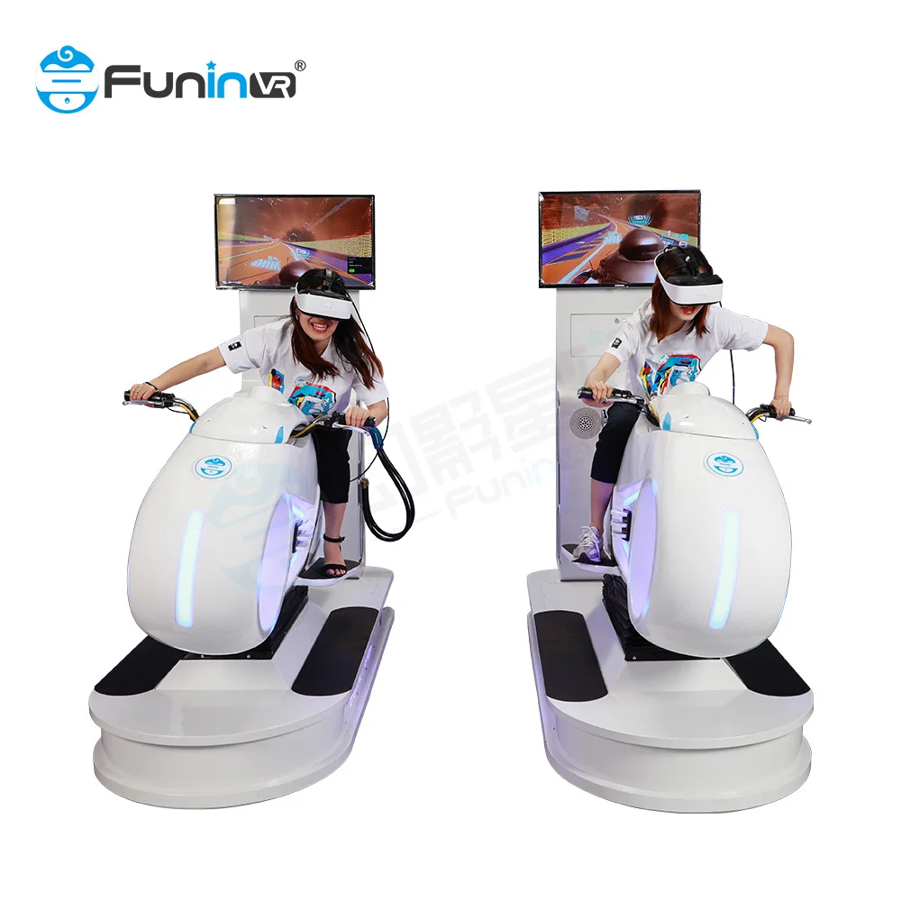 Indoor Children Attractions Amusement Park Products 9D Vr Game Racing Car  9D 360 Vr Motorcycles