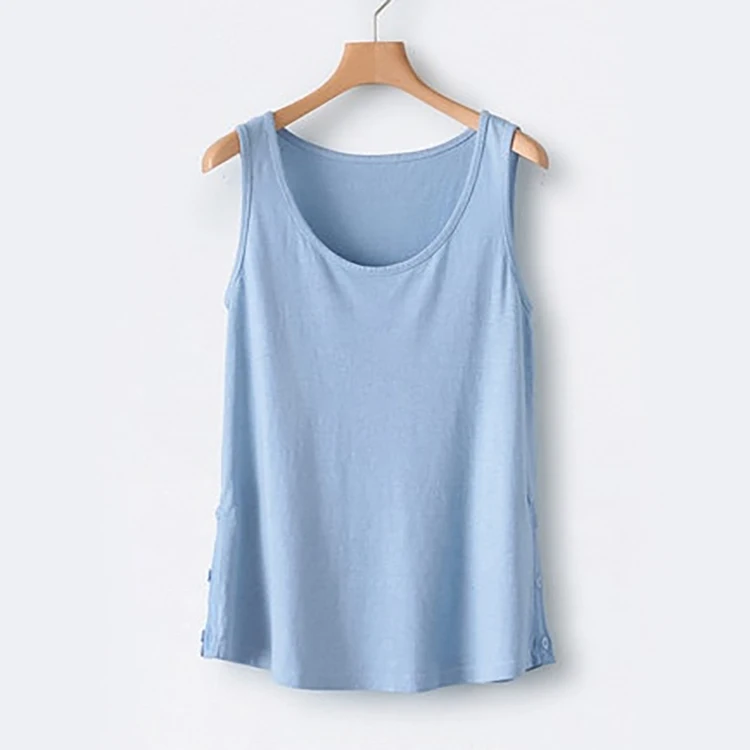 VS76 Экологичная конопляная Органическая хлопковая текстильная ткань, Женский трикотажный жилет