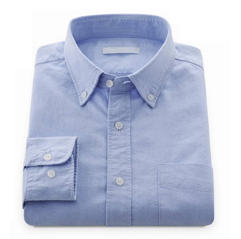 OEM хлопок полиэстер высокое качество приталенная Повседневная деловая рубашка с длинным рукавом для мужчин
