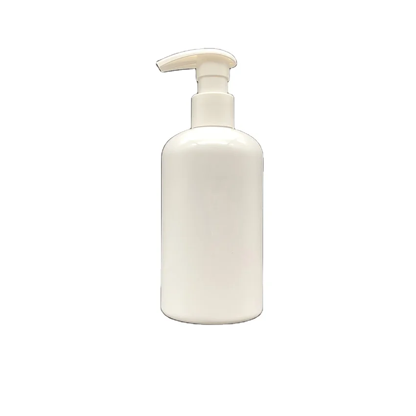 300 ml white Round shoulder PET  Bottles Plastic Bottles  with white pump