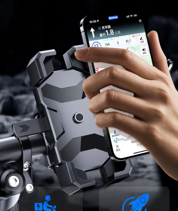 2024 New Outdoor Anti-shake Phone Stand for Mountain Bike & Motorcycle Mobile Phone Holder Waterproof mount