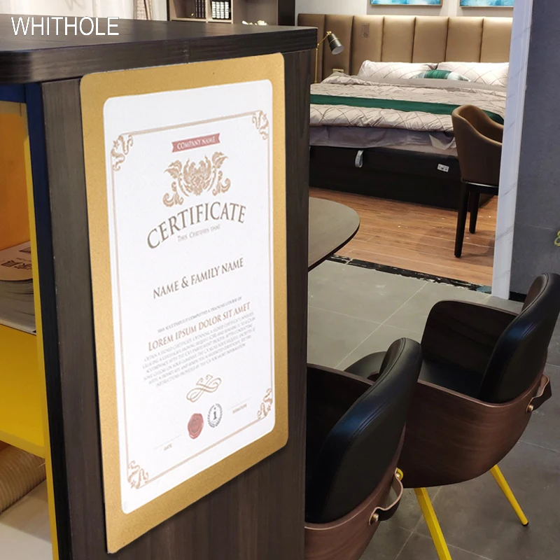 A4 Self-adhesive Magnetic Display Frame  Black Frame Magnetic Closure Adhesive Backing