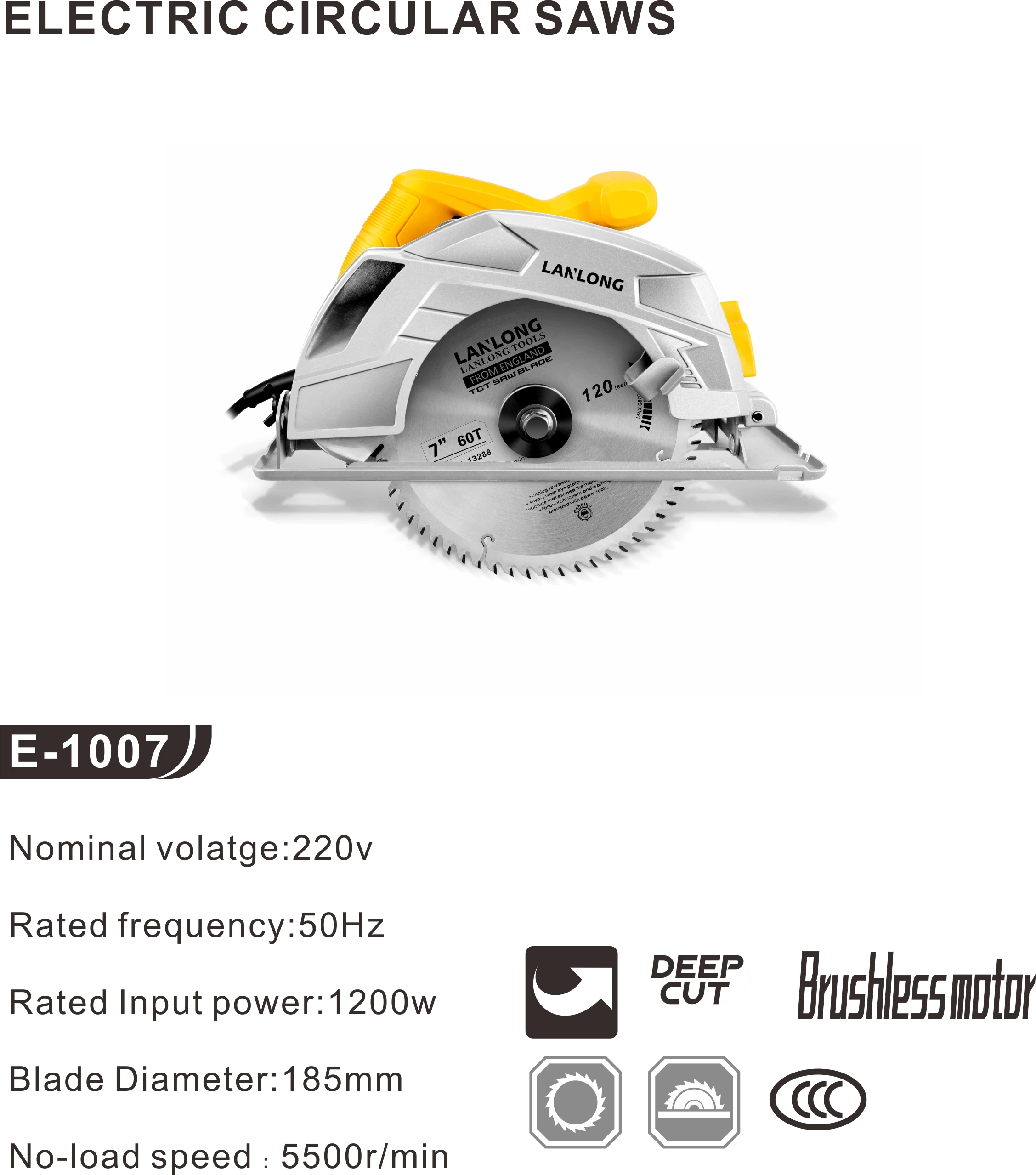 
1200w 220v all copper electric circulars saws of power tools 