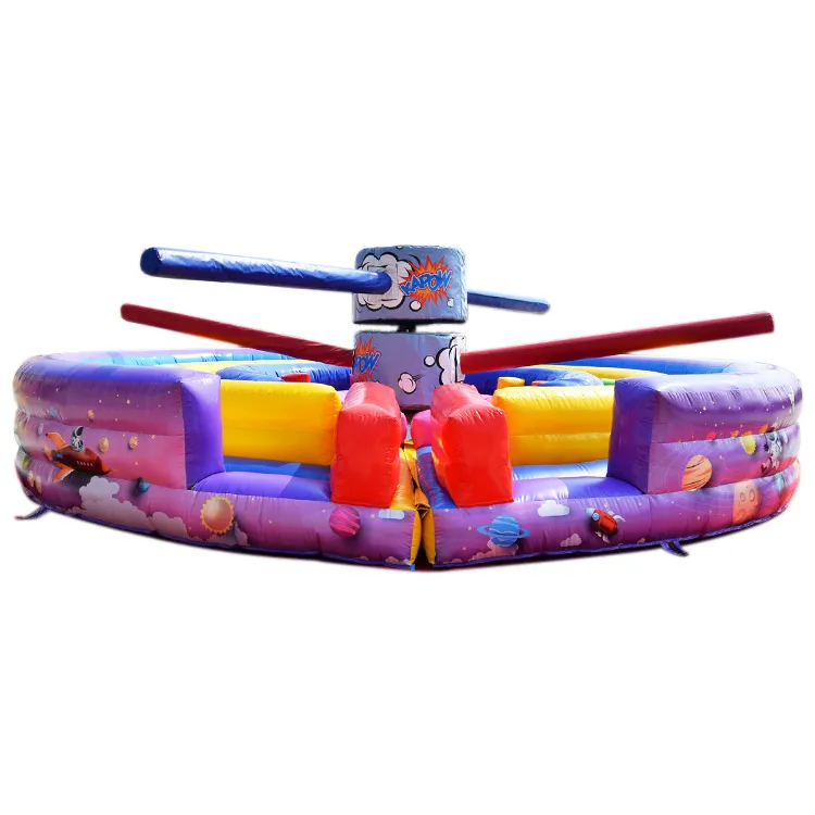 Factory price wholesale inflatable machine wipeout games kids meltdown last man standing swepper mechanical games adult for sale