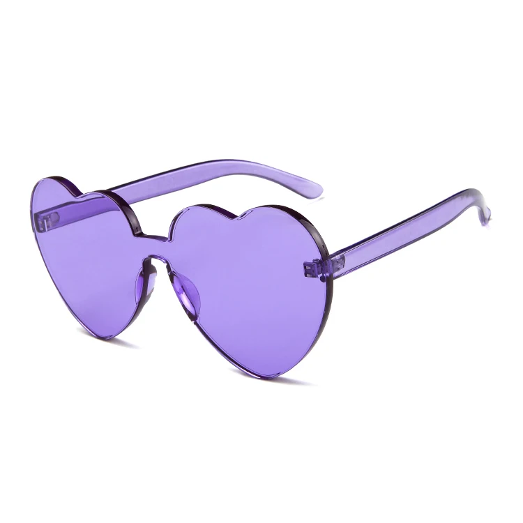 2020 fashionable heart shape candy color fancy sun glasses sunglasses