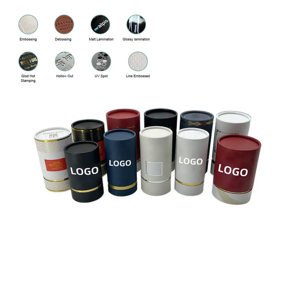 Custom Size Transparent Window Kraft Round Paper Tube Packaging Cardboard Tube Cylinder Paper Box With Clear Pvc Window