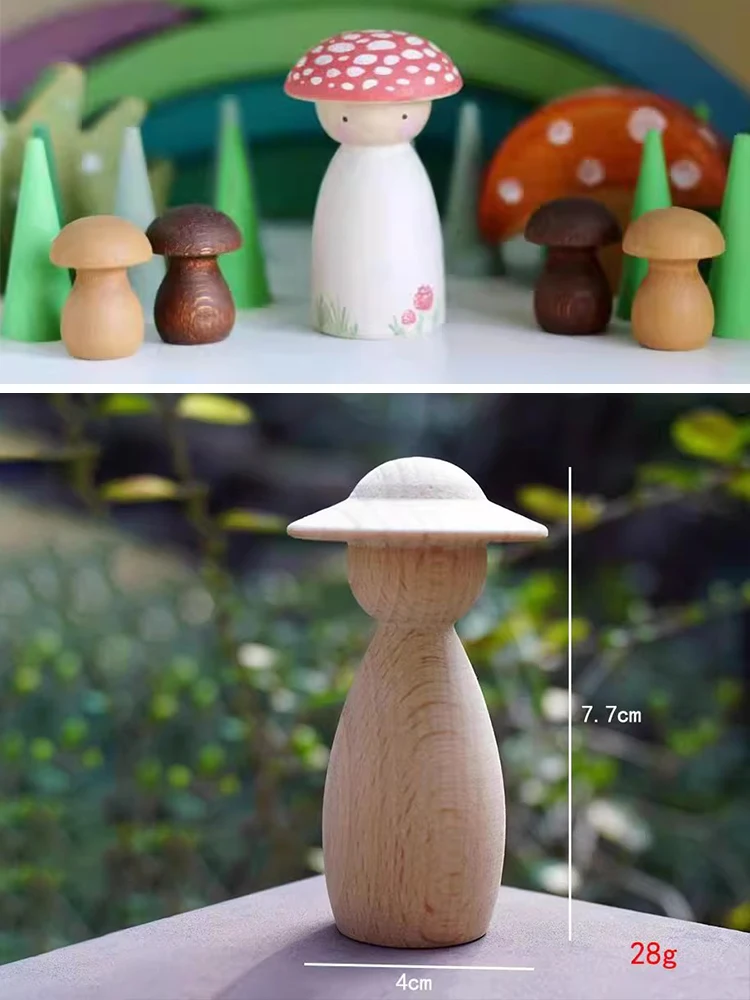 Wholesale Natural beech wood toys Decoration  puppet doll  Handwork Unpainted DIY Natural Wooden Peg People Dolls