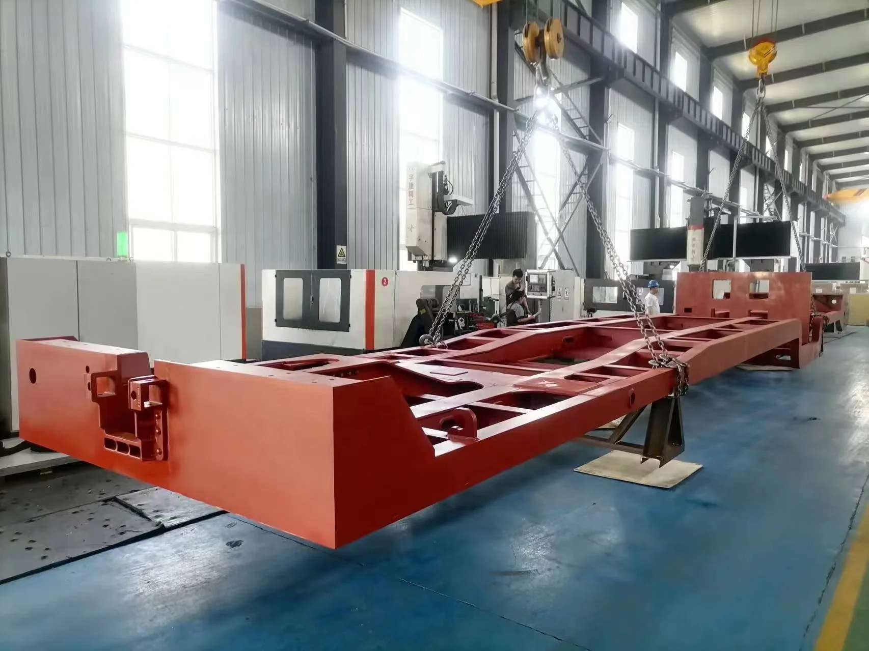 High quality alloy steel heavy equipment Welding Parts Fabrication Precision railway trolley machine frame