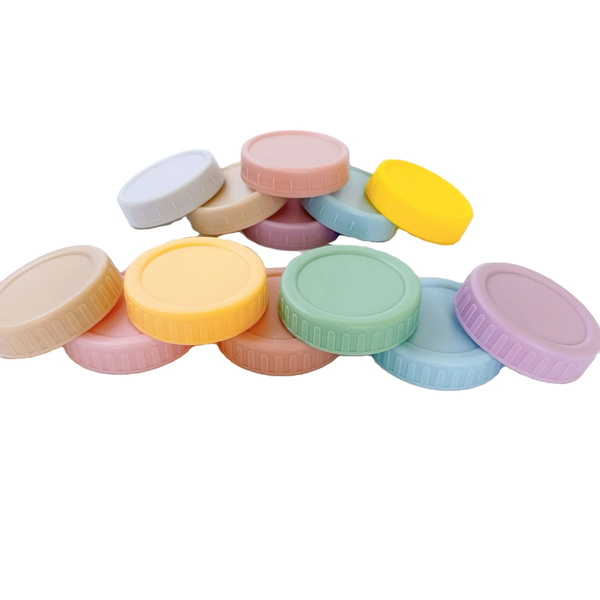 70mm 86mm plastic caps  bottle cup lid with silicon seal foam liner storage bottle mason glass jar lid