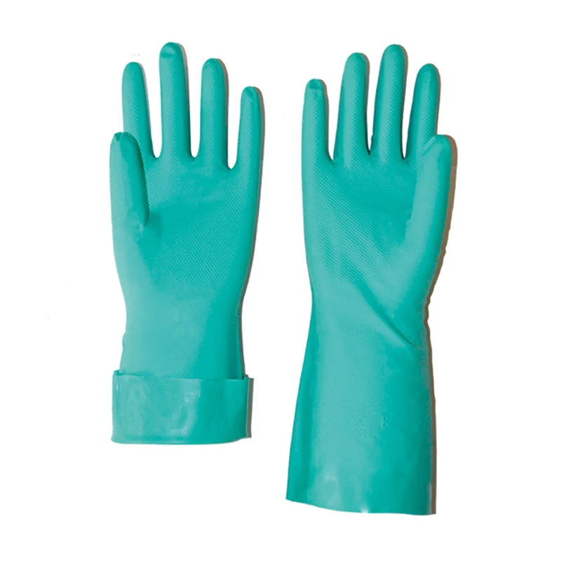 Nitrile Kitchen Dishwashing Gloves Fancy Latex PVC and Cotton Medium Thickness for All Seasons for Cleaning and Washing