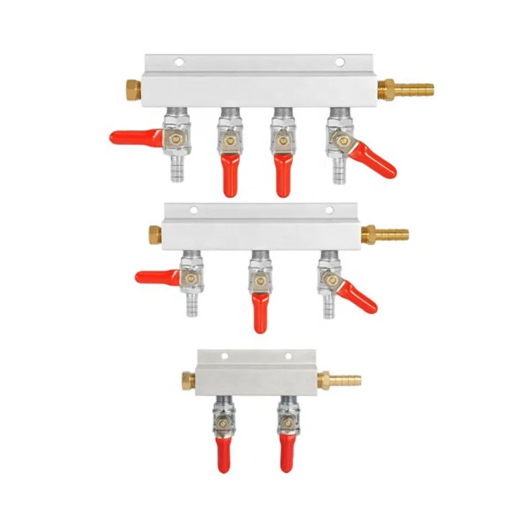 4 способа barb Co2 пивной бар газовой разделитель компонентов со встроенным обратным клапаном 4-точечная ленты для газопроводов из фторопласта (коллектор splitter