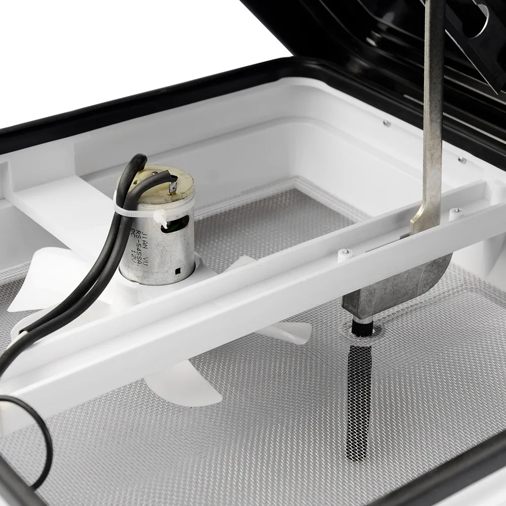 14*14 RV Roof Vent Skylight Cover Shower Hatch Lid Roof for Trailer, Camper, Motorhome, with 12V motor
