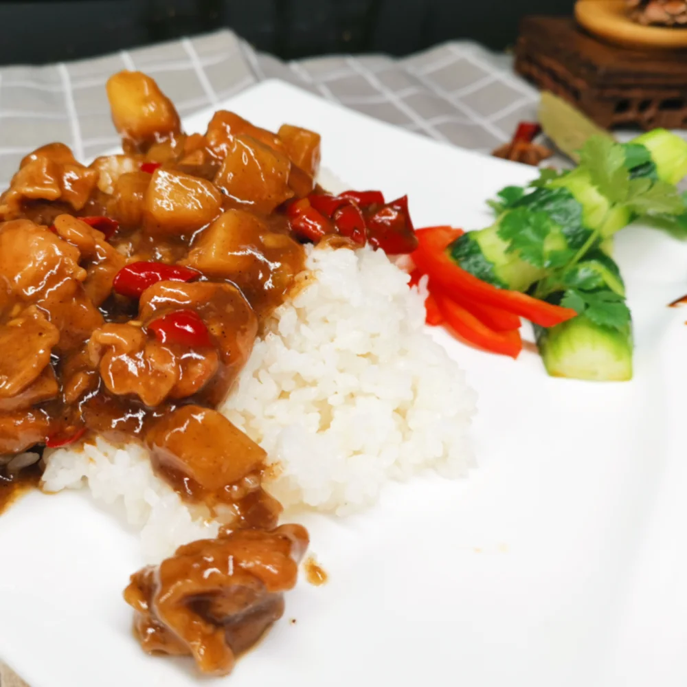  Высокое качество Горячая продажа жареная курица с картофелем и перцем Вегетарианская