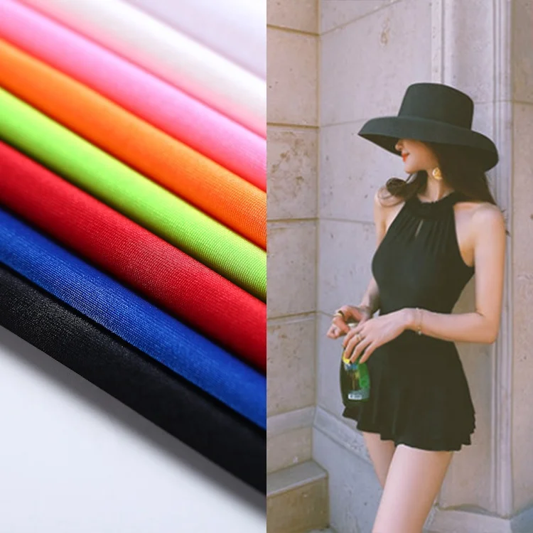 
Poly spandex bright yarn stretch polypropylene fabric warp knit swimwear swimming wear suit fabric 