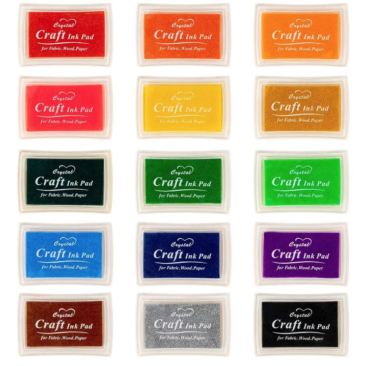 Craft ink pad washable stamp pad finger ink for rubber stamps kids DIY paper wood fabric scrapbooking stamping paint gift