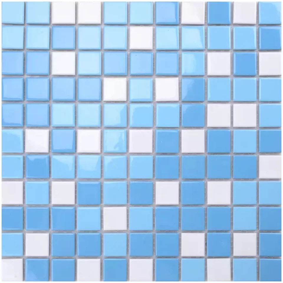 classic dark blue modern glazed porcelain ceramic mosaic tile for swimming pool floor border tiles swimming pool mosaics