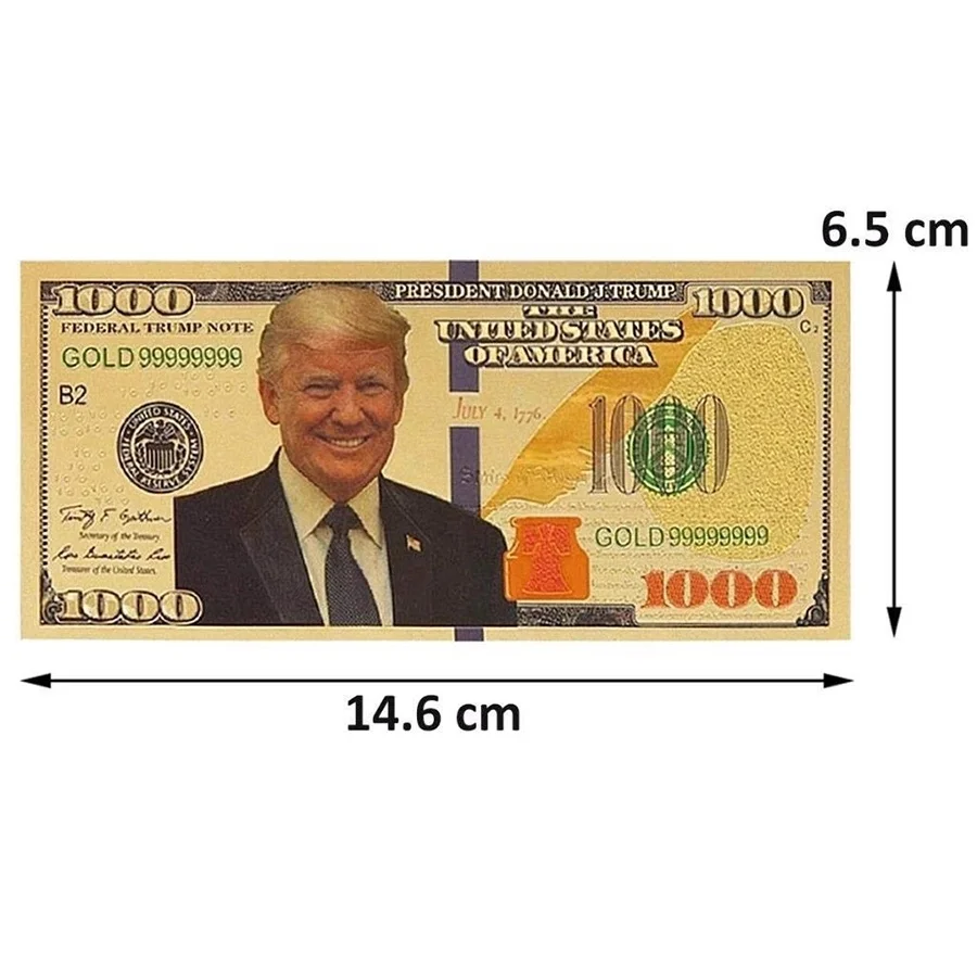  Банкнота США 2020 заводской Новый Трамп набор долларов банкноты серебряная фольга доллар