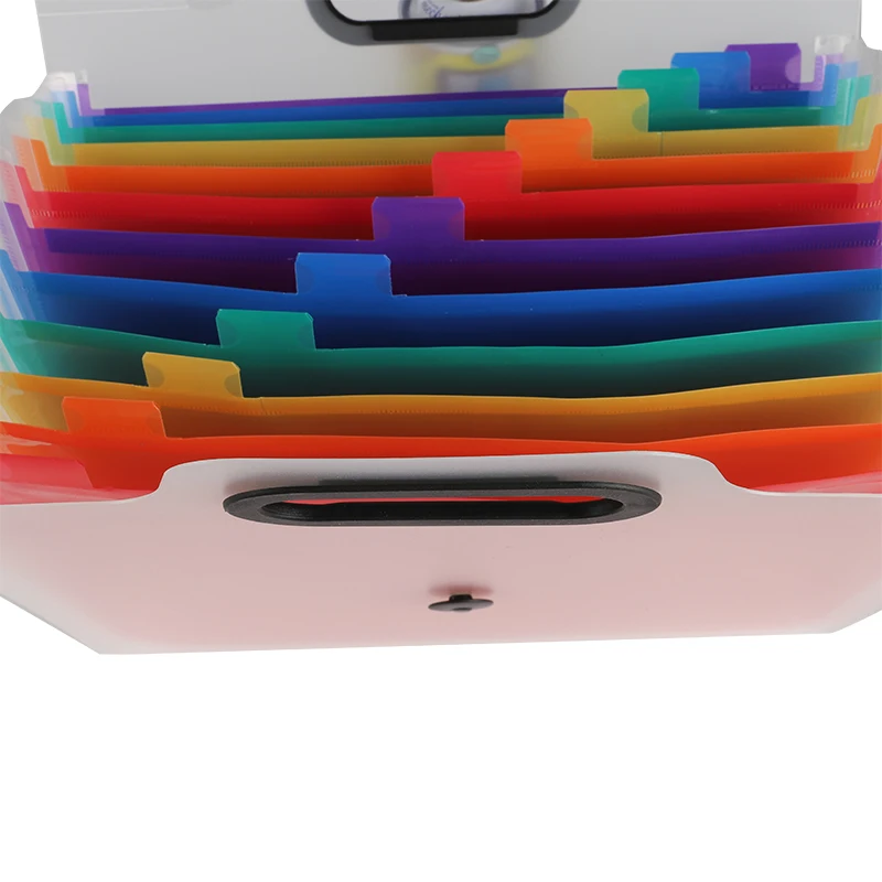 A4 size plastic extension organ folder 12 pockets with portable index storage Custom