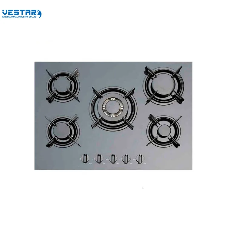 Gas Stove Hob 4 Burners Luxurious Designed Tempered Glass Top Plate Gas Cooker