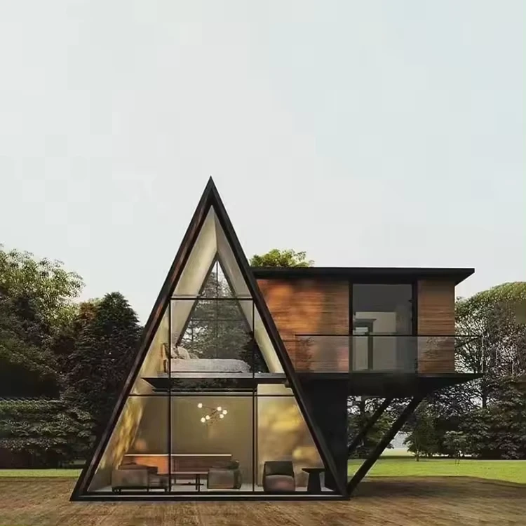 Cymdin Outdoor modern style prefabricated mobile home Small house hot sale expandable luxury small triangle house villasa